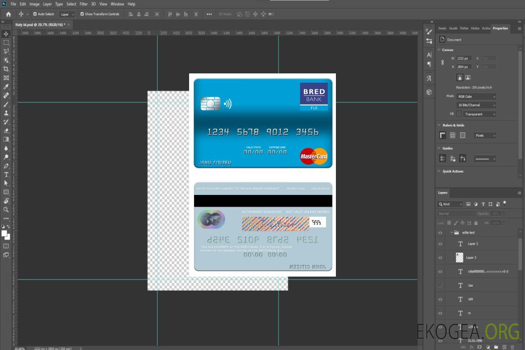 Fidji BRED Bank mastercard template Fidji BRED Bank mastercard template